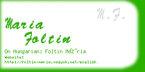 maria foltin business card